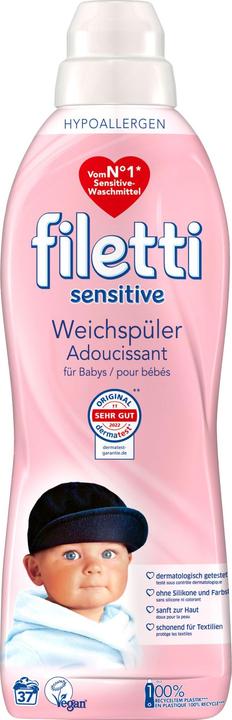 Actual product image Filetti Sensitive (37 Washing cycles, Liquid detergent)