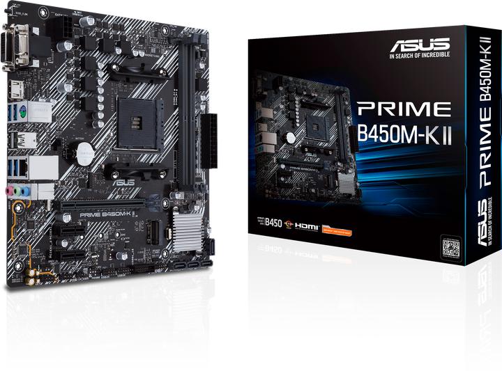 Productafbeelding ASUS PRIME B450M-K II, AMD B450 moederbord - Socket AM4 (AM4, AMD B450, mATX)