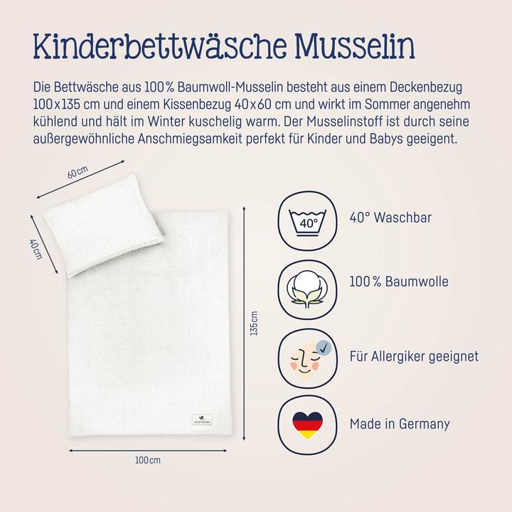 Image du produit Julius Zöllner Mousseline, linge de lit, Ivory