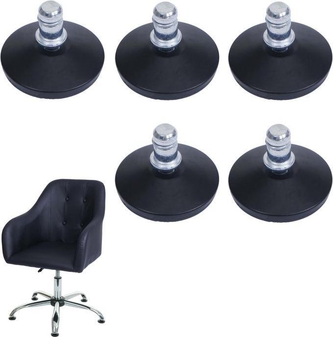 Immagine prodotto Mendler Set di 5 piedini da pavimento HWC-K73 al posto delle rotelle - supporto stabile per sedia da