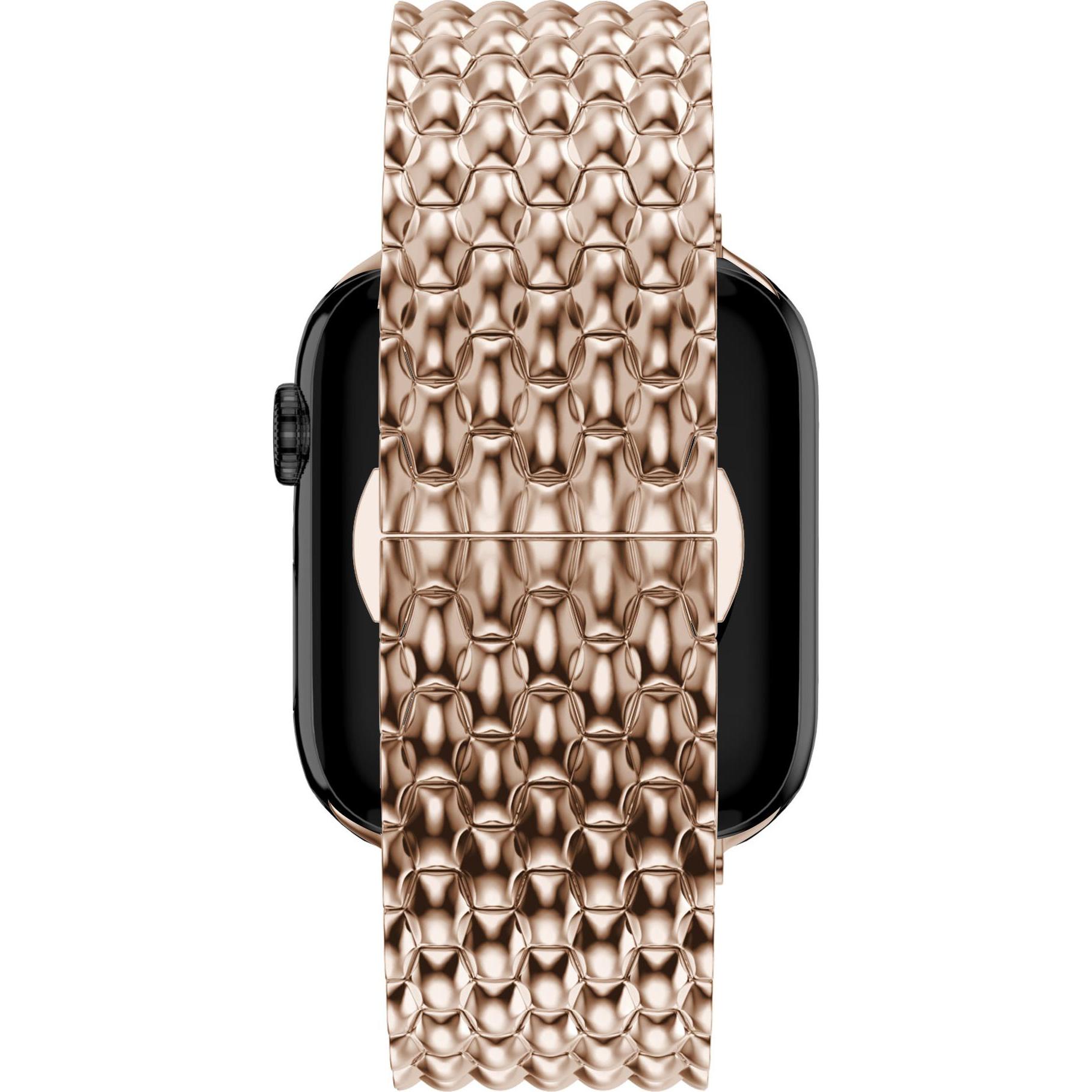 Bandz Stahlenband 'Dragon' (Edelstahl, Apple Watch), Uhrenarmband, Gold, Rosa