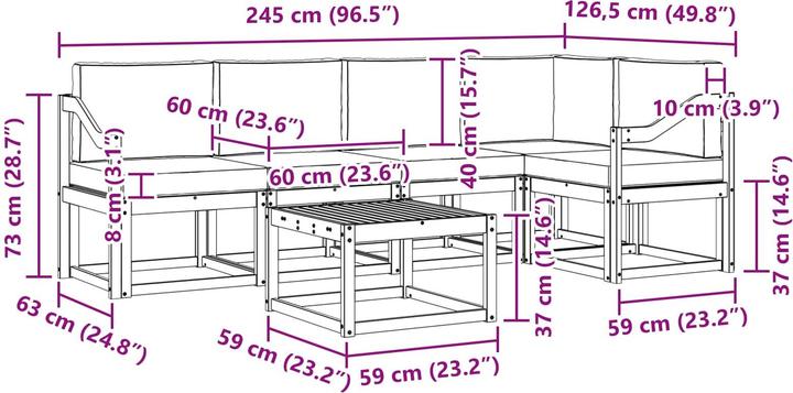Produktbild vidaXL Outdoor-Sofa