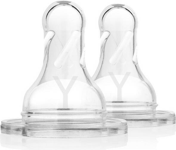 Dr Browns narrow nipple, standard silicone, 9 m + 2 pcs (QU0051)
