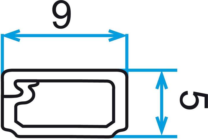Actual product image Inofix Plasfix 9x5mm with hinged lid (Duct, 200 cm)