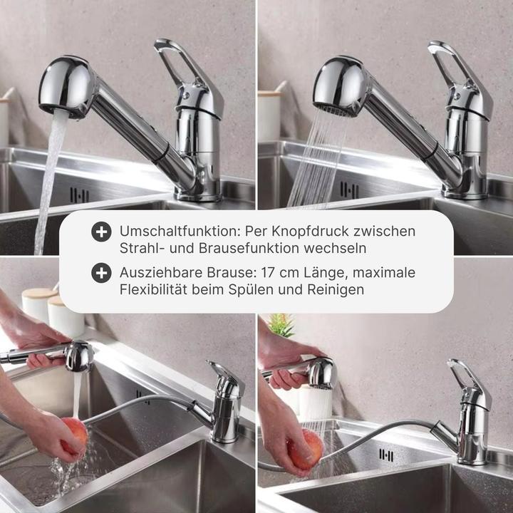 Immagine prodotto Hermex Rubinetto della cucina Rubinetto dell'acqua con doccetta estraibile Rubinetto del miscelatore