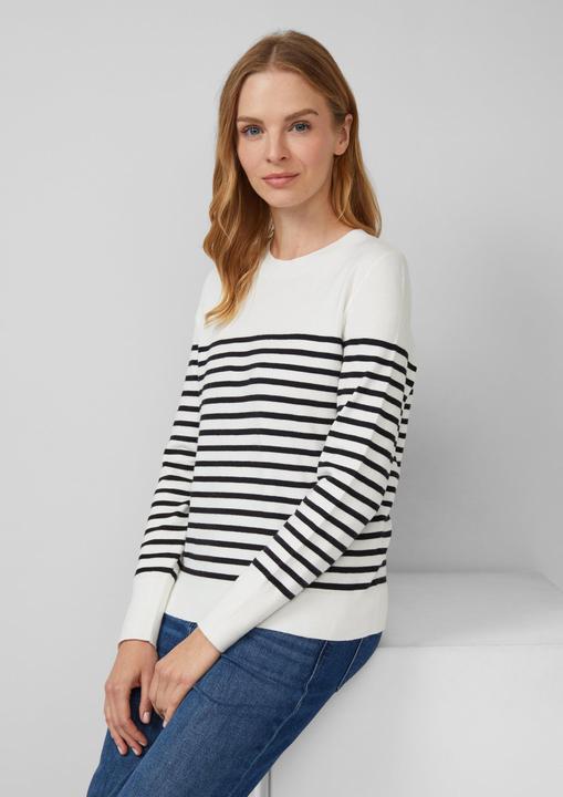 Produktbild s.Oliver Strickpullover Gestreifter Pullover aus Viskosemix (36)