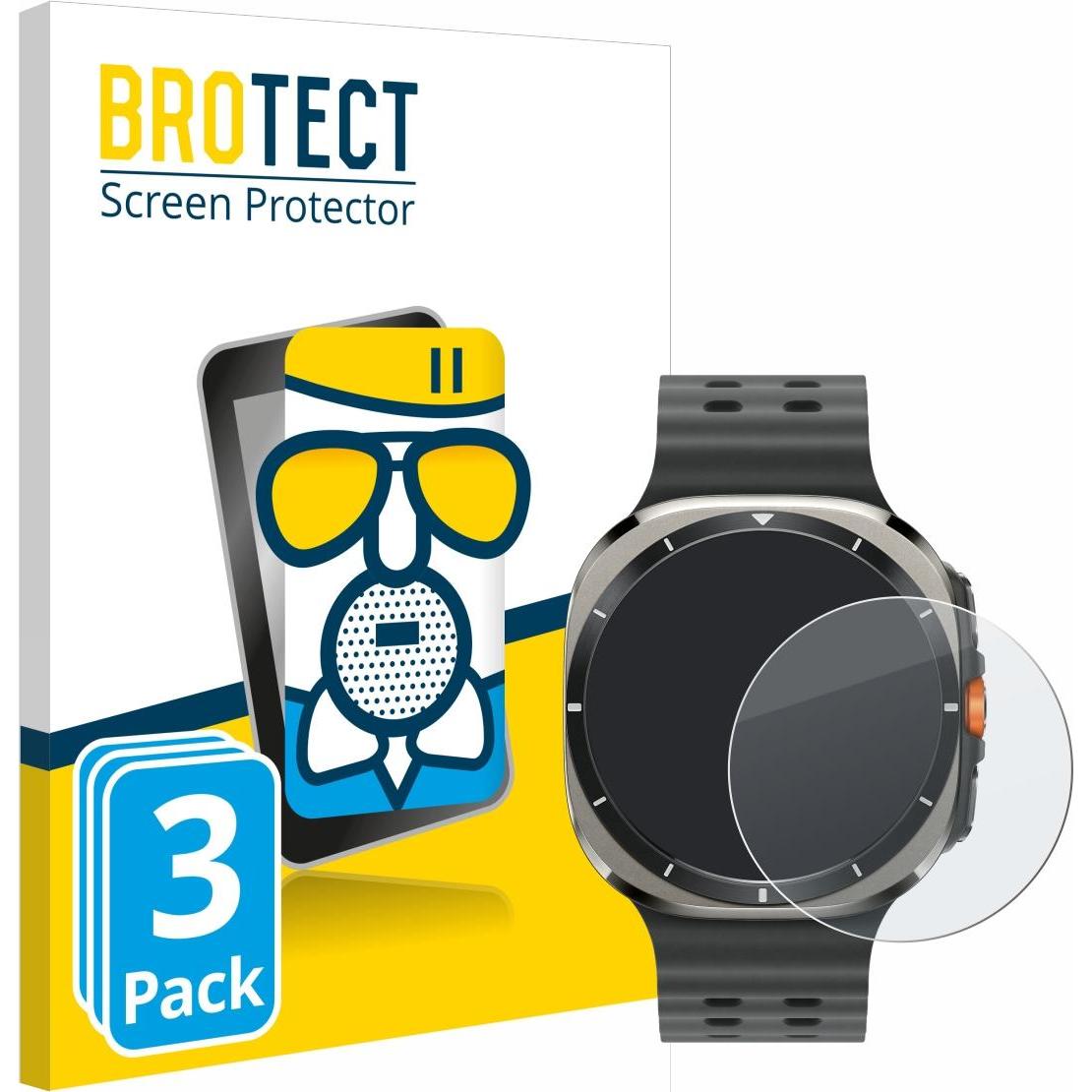 BROTECT Schutzglas Schutzfolie Glas Folie Displayschutz matt, Smartwatch Schutzfolie, Grau