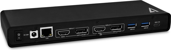 Actual product image V7 UCDDS-1E (USB-C, USB-A, 4 Ports)
