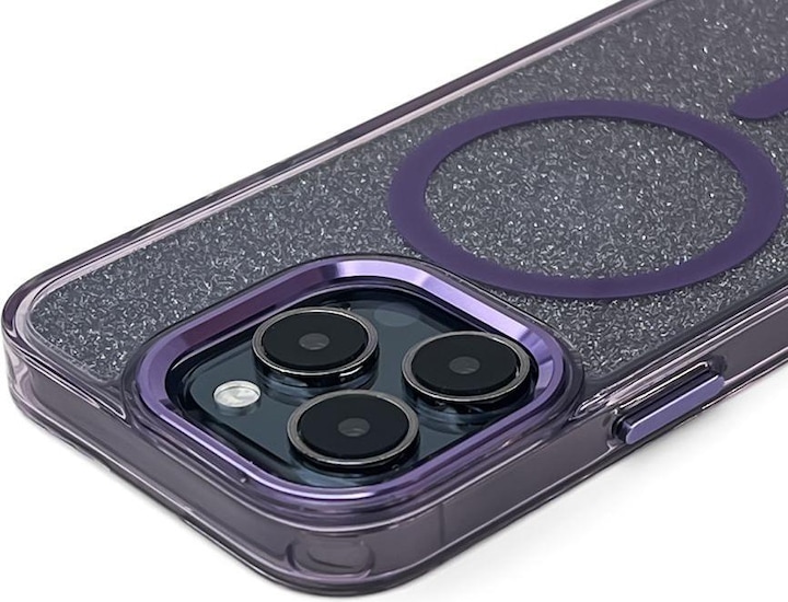 Produktbild Wozinsky Glitter Case MagSafe for Samsung Galaxy S24 FE - Purple with Glitter (Samsung Galaxy S24 FE)