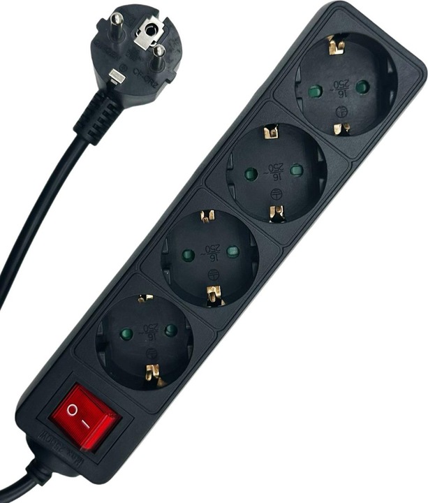 Immagine prodotto MicroConnect Presa Schuko a 4 vie on/off (4 x, CEE 7/3, 5 m)