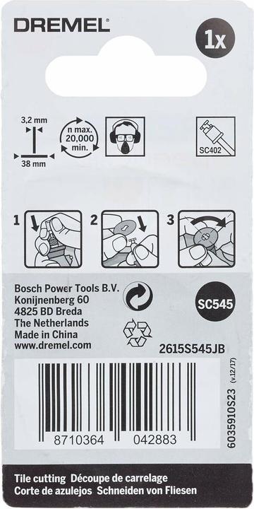 Image du produit Dremel EZ SpeedClic disque à tronçonner diamanté Ø 38,0 mm (1 pièce)