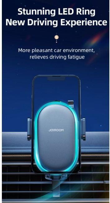 Immagine prodotto Joyroom Supporto per caricabatterie da auto wireless a doppia bobina da 15W