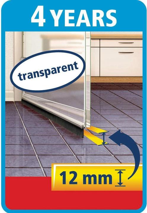 Produktbild tesa tesamoll STANDARD Türdichtschiene, selbstklebende Türdichtung für glatte Böden