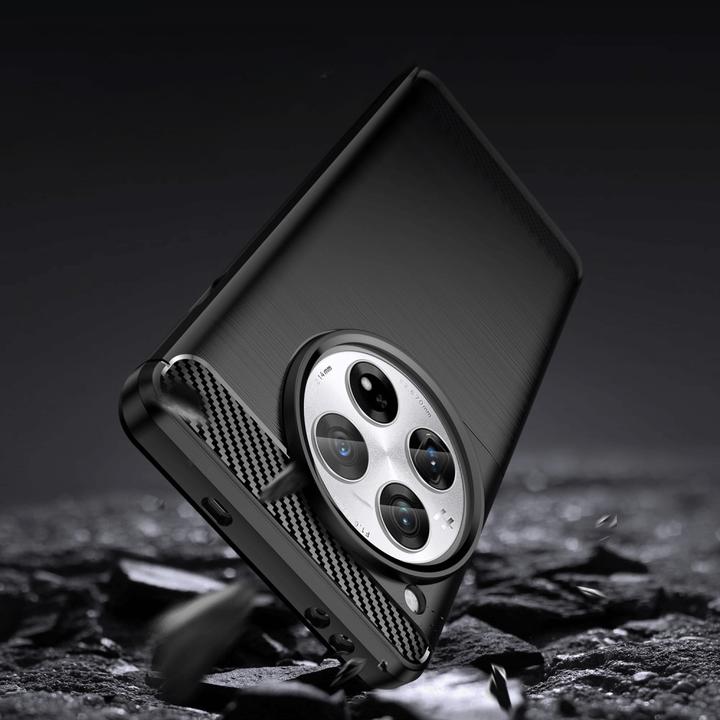 Actual product image Cover-Discount OnePlus 12 - Metal Carbon Look Case black (OnePlus 12)