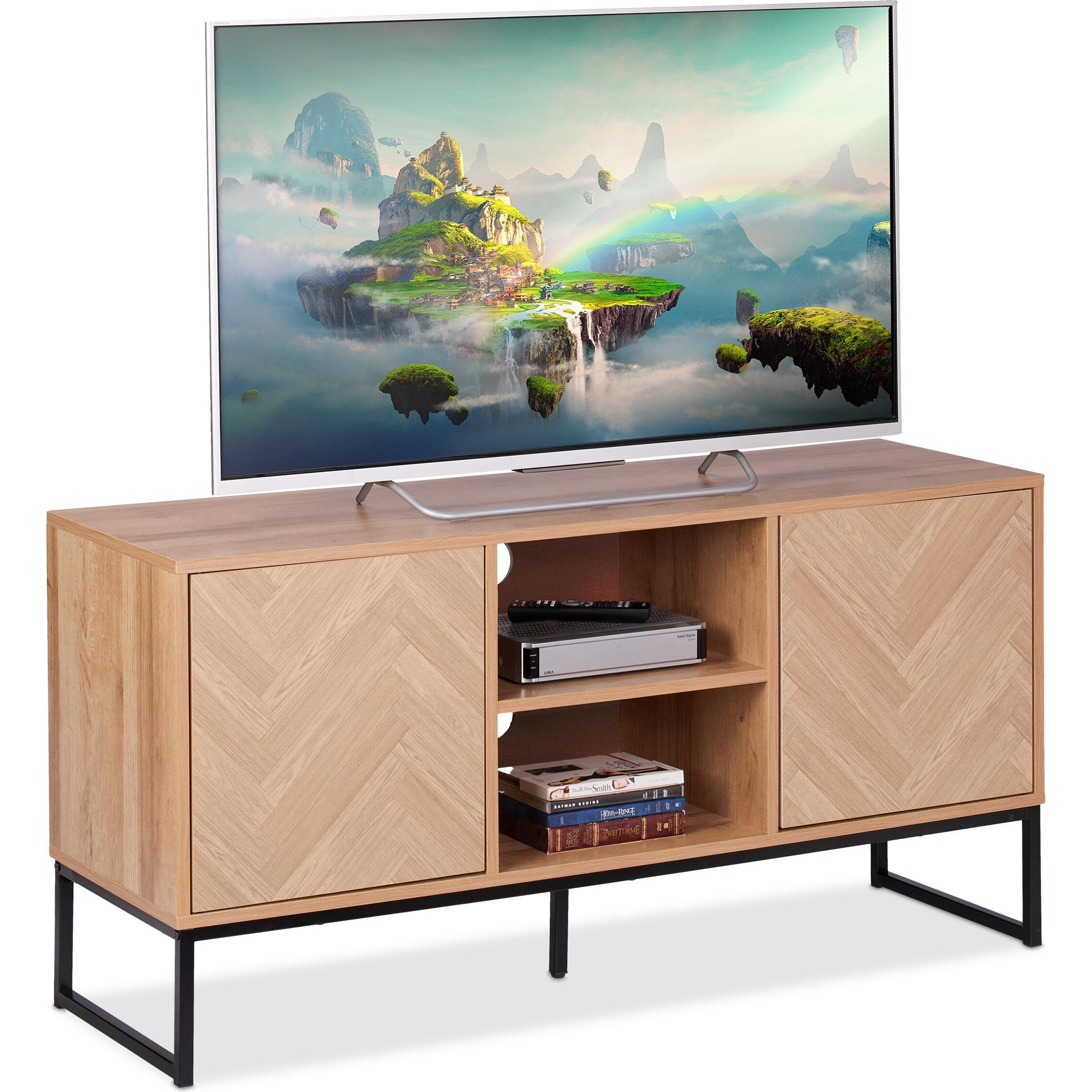 Relaxdays, TV Möbel, TV-Lowboard (120 x 38 x 60 cm)