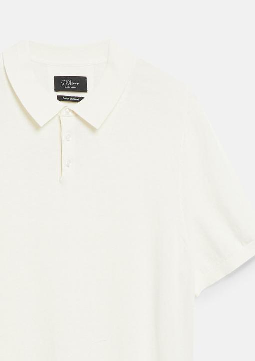 Produktbild s.Oliver Weiches Strick-Poloshirt aus Baumwoll-Seidenmix (L)