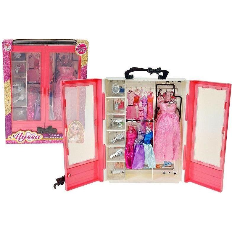 Adar Kleiderschrank mit 4 Kleidern für 29 cm Puppen + Zubehör (54611510)