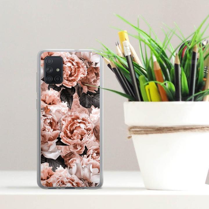 Produktbild DeinDesign Silikon Hülle für Samsung Galaxy A71 Handyhülle Case Smartphone Schutzhülle Blume Rose Vintage (Samsung Galaxy A71)