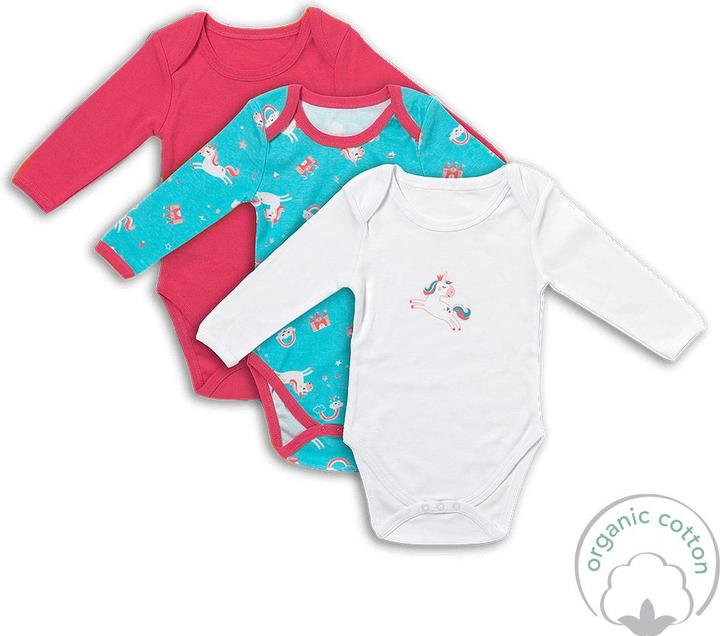 Produktbild Schlummersack Bio Baby-Bodys langarm 3er-Pack (62)