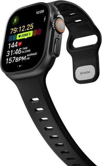 Actual product image Nomad Tempo Band 49mm Black (22 mm, compression moulded, PFAS-free FKM fluoroelastomer)