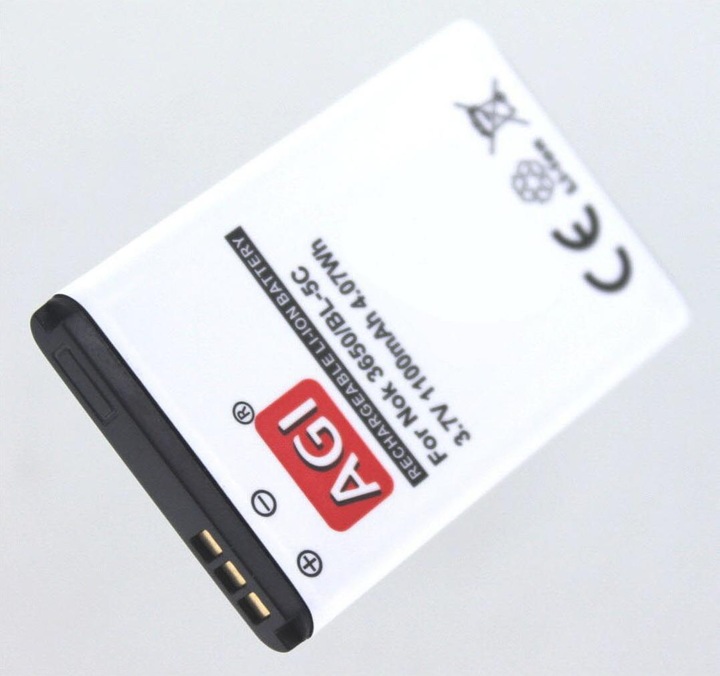 Actual product image AGI 5159 - Battery - Black - Lithium-Ion (Li-Ion) - 700 mAh - 3.7 V - 53 mm