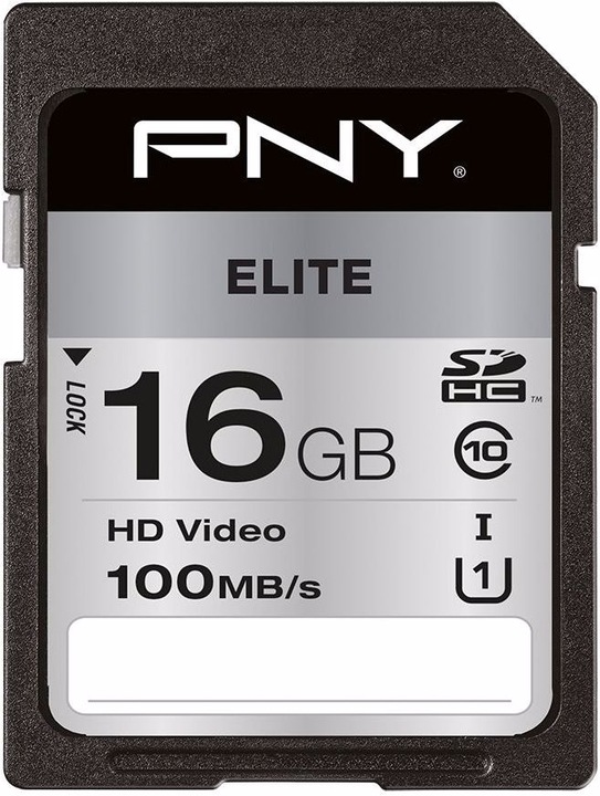 Actual product image PNY Elite (16 GB, SDHC, U1, UHS-I)