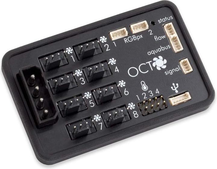 Aqua Computer OCTO ventilatorregelaar voor PWM ventilatoren (8 Ventilator)