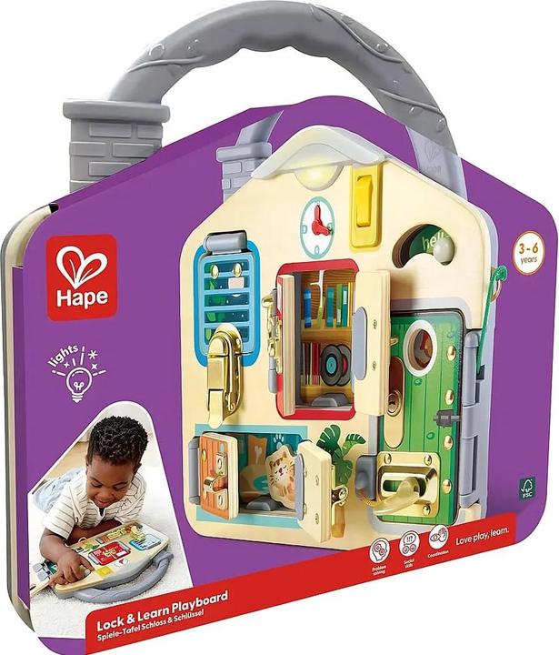 Actual product image Hape Game board lock & key