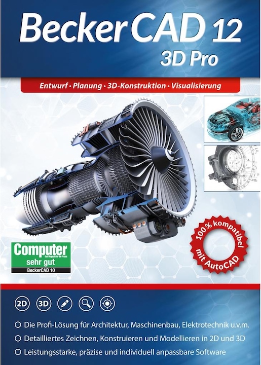 Produktbild BeckerCAD 12 3D Pro (3 User, 1 Geräte/User, unbegrenzt)