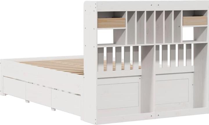 Produktbild vidaXL Bett mit Regal (135 x 190 cm)