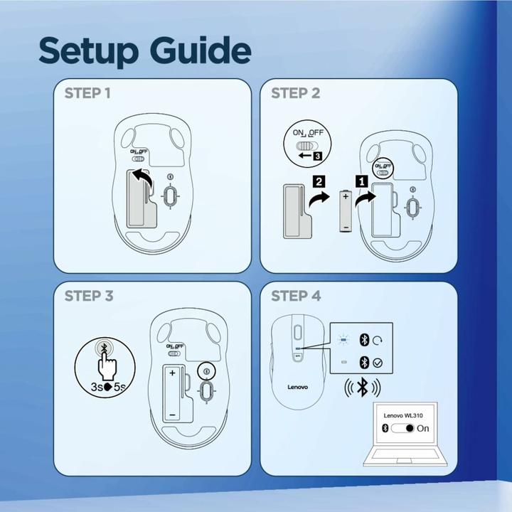 Produktbild Lenovo WL310 Bluetooth Silent Mouse Standalone (P) (Kabellos)
