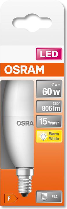 Produktbild Osram Led Star Classic B (E14, 7.50 W, 806 lm, 1 x, F)