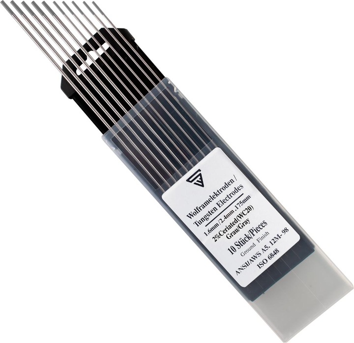 Produktbild Stahlwerk Wolframelektroden WC20 grau im Set - 5 x 1,6 mm + 5 x 2,4 mm