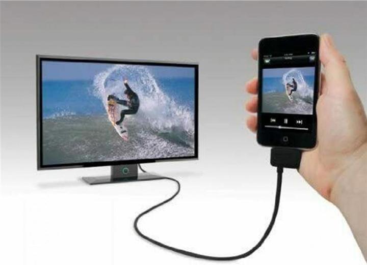 Actual product image Scosche sneakPEEK RCA Composite Audio/ Video Cable for iPad/iPhone /iPod touch Black (0.21 m, Cinch)