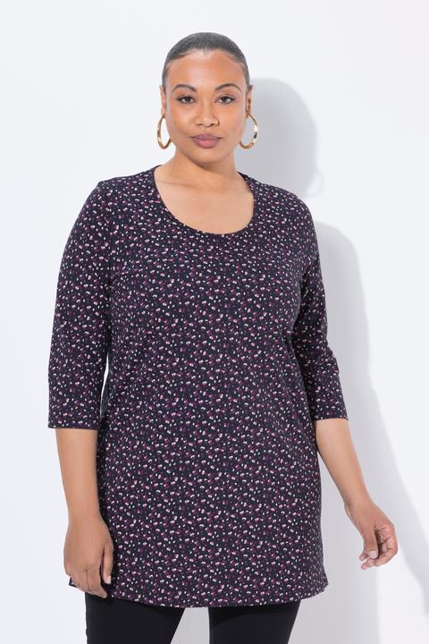 Actual product image Ulla Popken Calico Floral Print Empire Knit Tunic (42, 44)