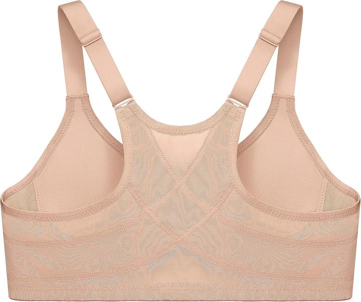 Actual product image Glamorise Wonderwire Front-Closure Posture Back Bra (36 D)