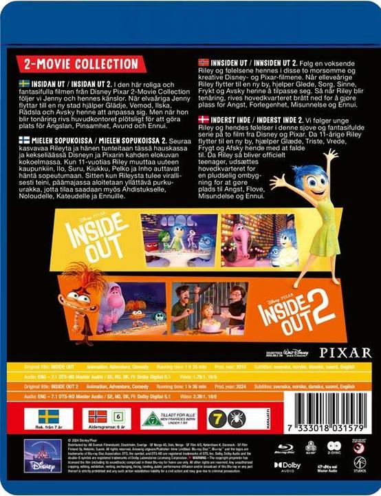 Actual product image Disney INSIDE OUT 1+2 BOX
