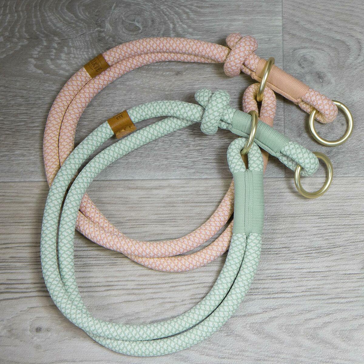 Trixie Soft Rope collier d'arrt de traction S-M, 40 cm, rose/rose clair (S, M, Chien, Sport canin), Collier + laisse