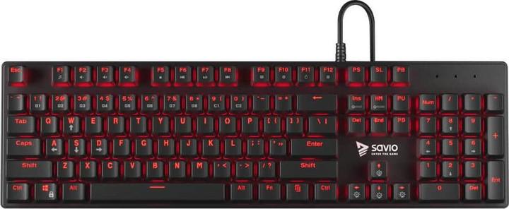 Actual product image Savio Mechanical gaming keyboard Tempest RX FULL Outemu RED, ENG layout (Eng. Int., Cable)
