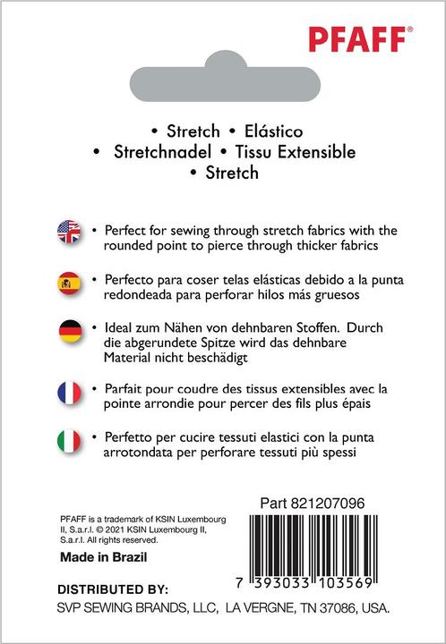 Etichetta energetica Pfaff AGO ELASTICO PF 90/14 5PZ