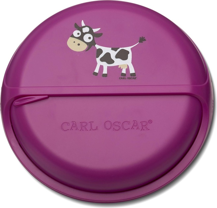 Produktbild Carl Oscar Small SnackDISC ™ 5 chamber rotating Purple - Cow snack container