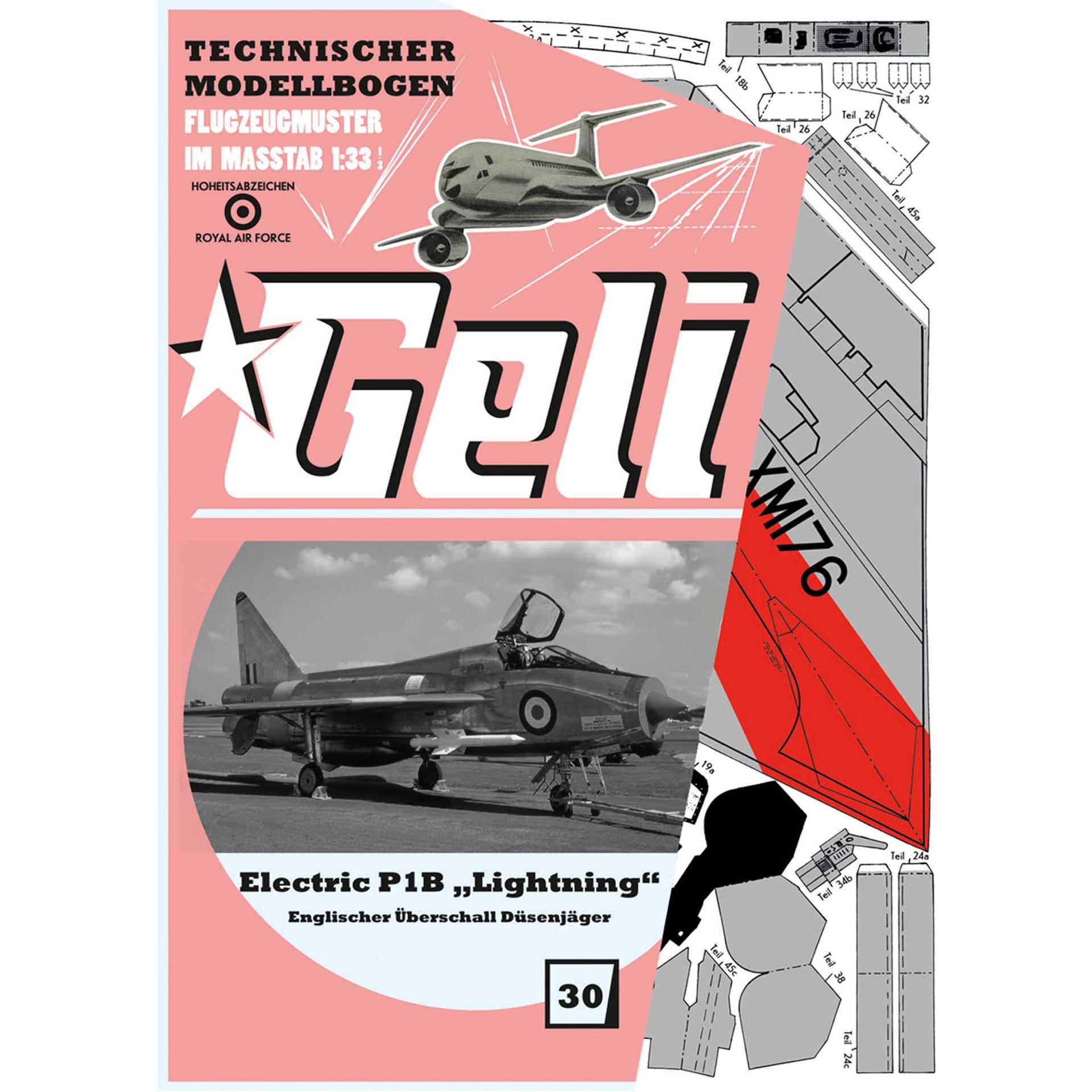 Geli electric p1 lightning # 30 kartonmodell