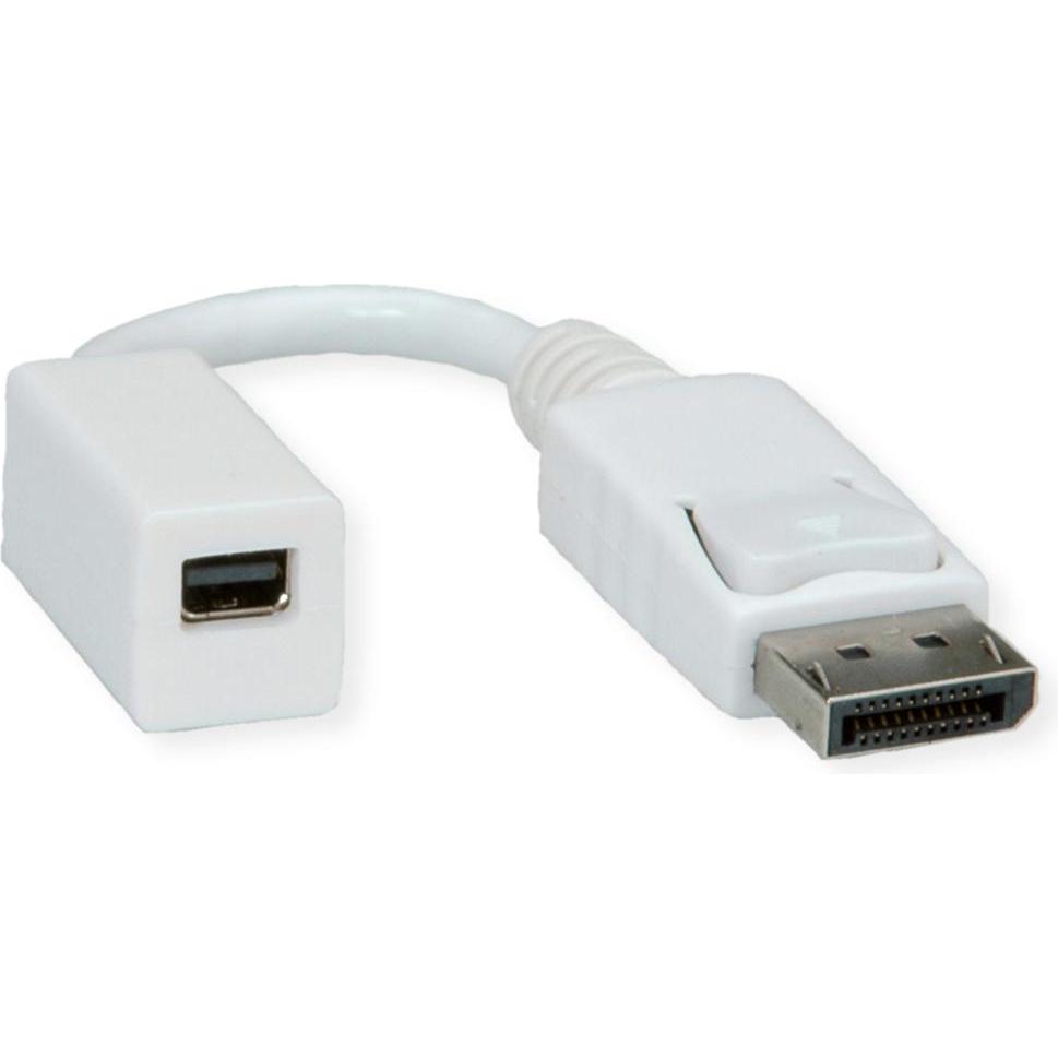 Roline DP zu (Mini DP, 15 cm), Data + Video Adapter, Weiss