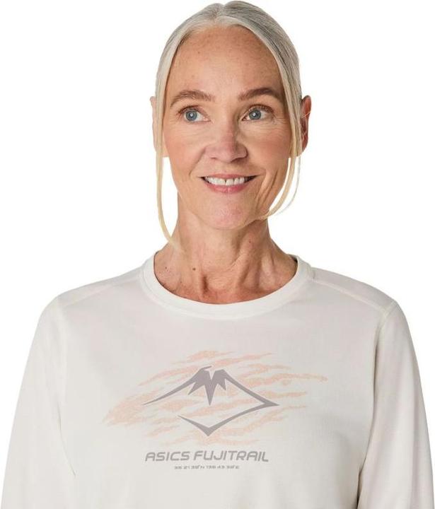 Actual product image ASICS Performance Fujitrail Logo Langarm-Oberteil Weiss (M)