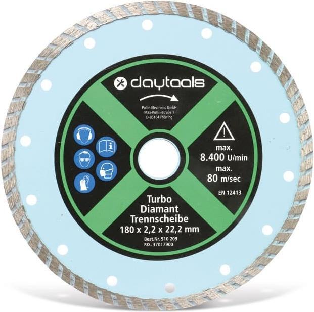 Daytools Diamond cutting disc with turbo edge, 180 mm