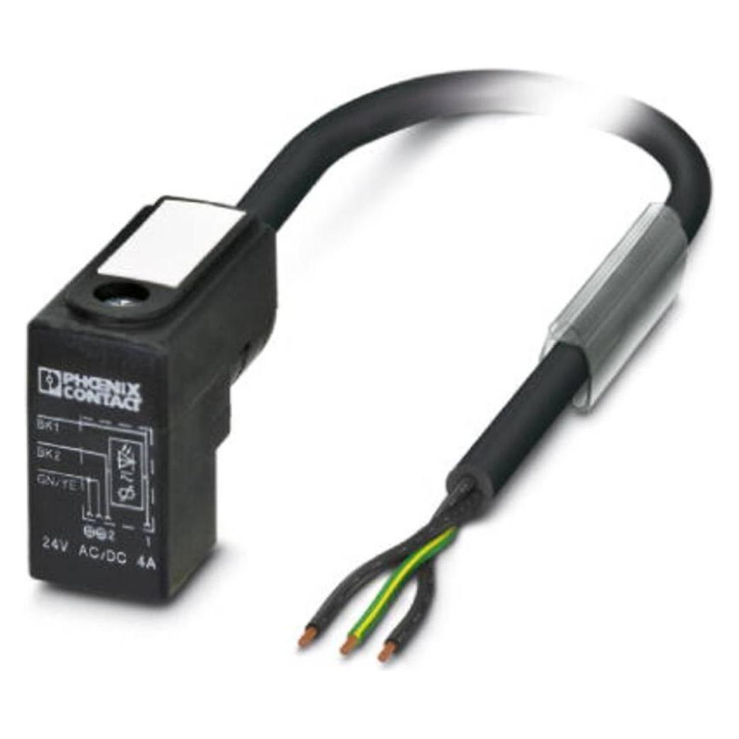 Phoenix Contact Klepstekker met gegoten kabel 1443242 Zwart SAC-3P- 5,0-PUR/C-1L-V Inhoud: 1 st., Kabels + Stekkers, Zwart