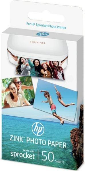 Actual product image HP Sprocket Fotopapier Zink (290 g/m², Photo (5x7.6cm), 50 x)