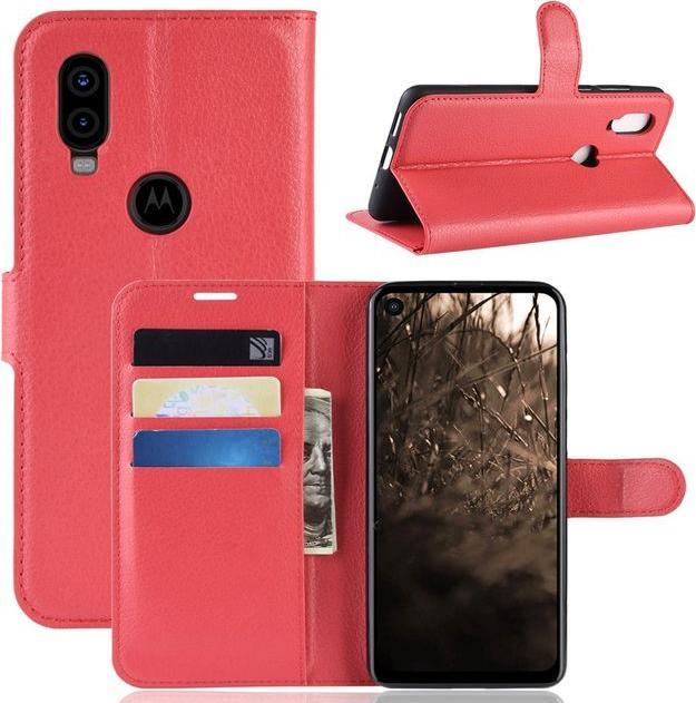 Actual product image MU Classic Litchi Leather Bookcover Series (Motorola One Vision)