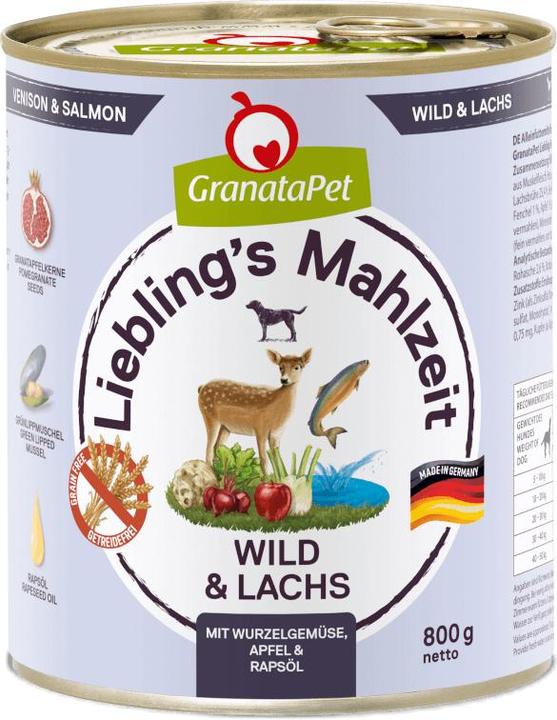 Produktbild Granatapet Lieblingsmahlzeit Wild und Lachs (Adult, 1 Stk., 800 g)