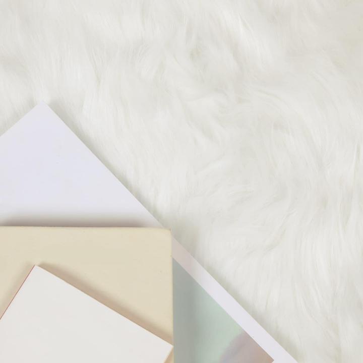 Produktbild vidaXL Kunstschaffell Teppich (80 cm)